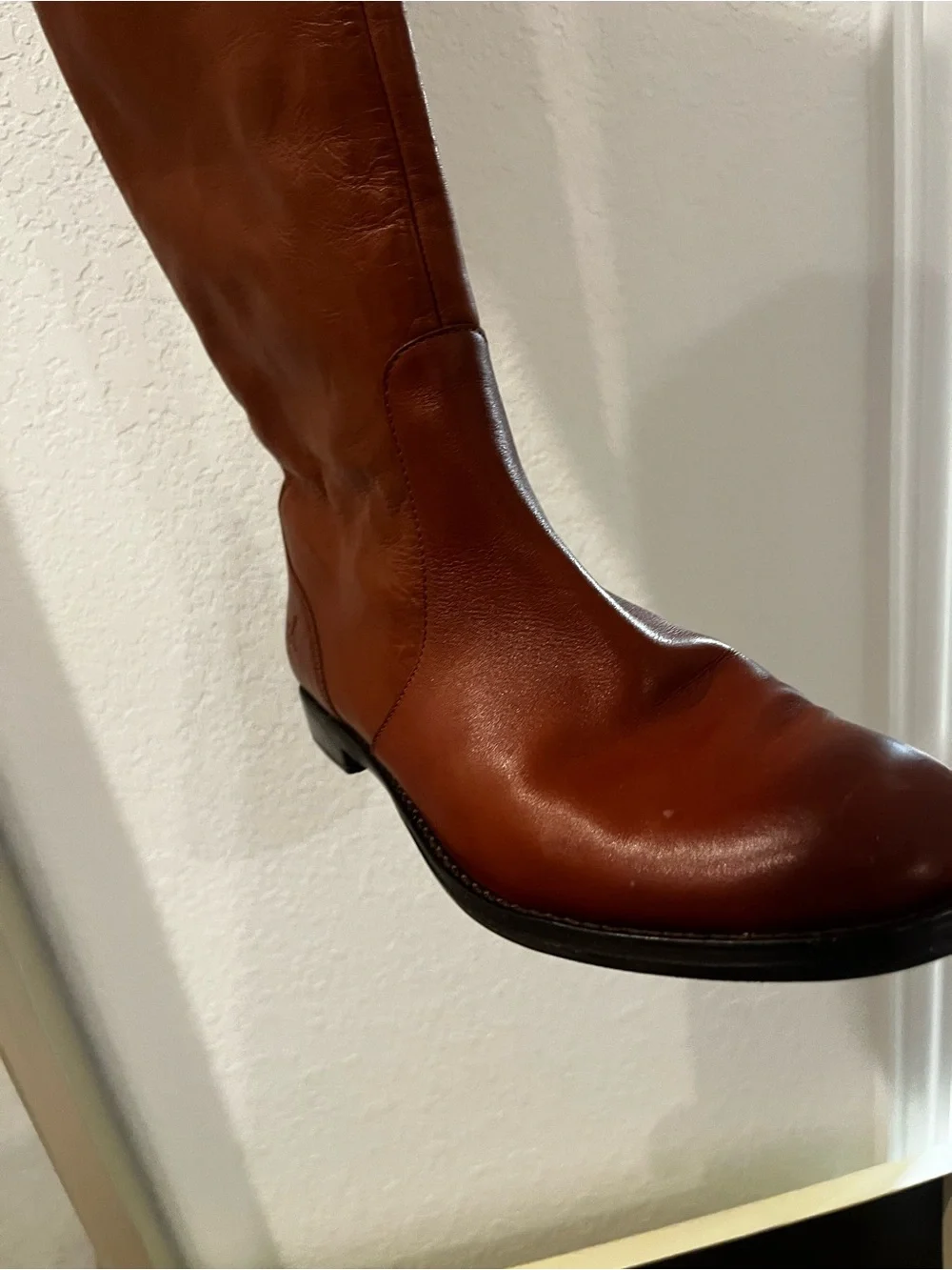 COACH Cheyenne Whisky Leather over the knee boots 9.5